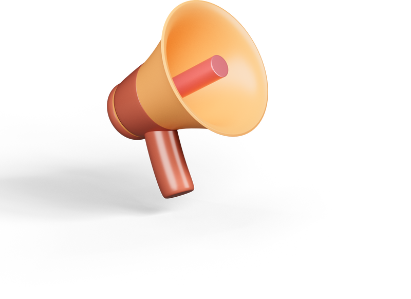 Megaphone icon isolated 3d render illustration